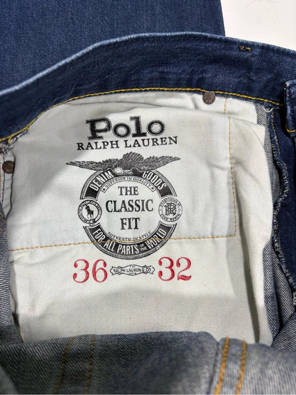 Polo by Ralph Lauren Men's Classic Fit Jeans 36x32 Like new condition